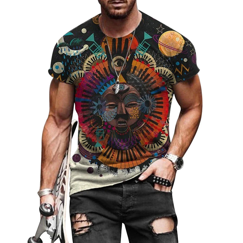 Camiseta masculina verão estampadas oversize muscular